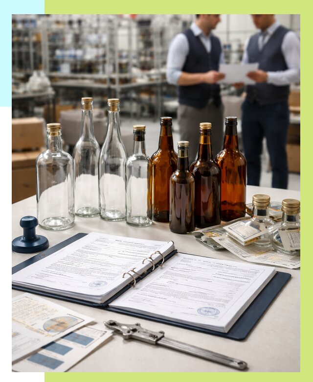 Сертификация стеклянных бутылок в Карпинске от 25670 р. | Алешин-Кпн