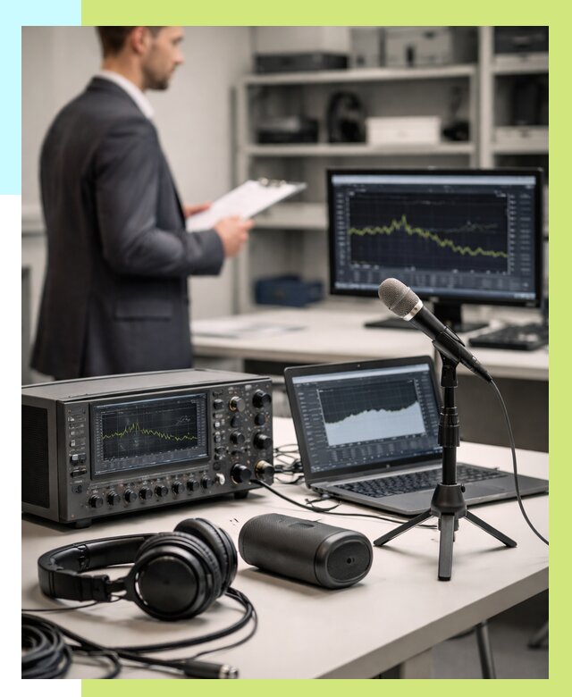 Сертификация аудиотехники в Карпинске от 15402 р., Алешин-Кпн