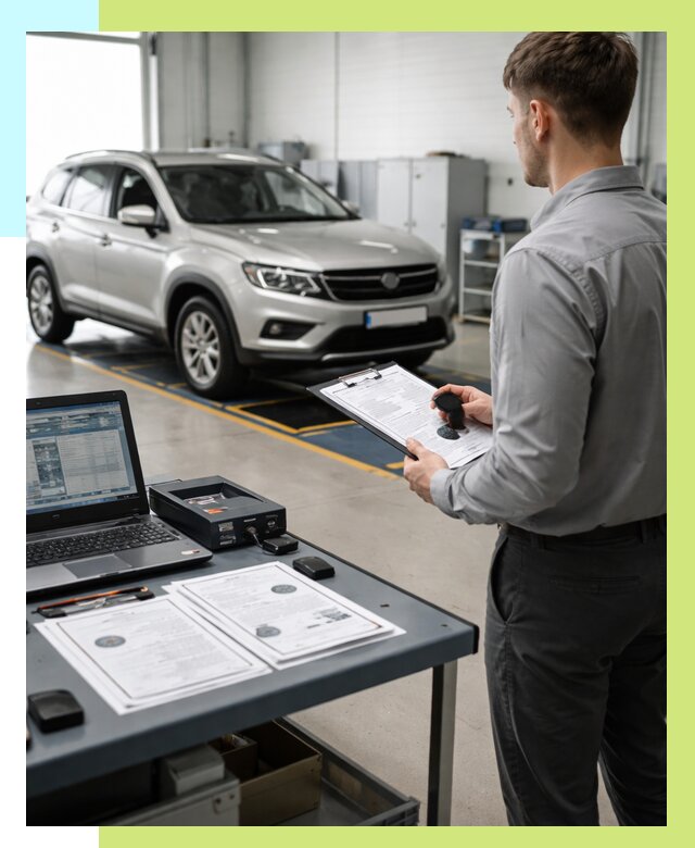 Сертификация транспортных средств в Карпинске от 12322 р. | Алешин-Кпн