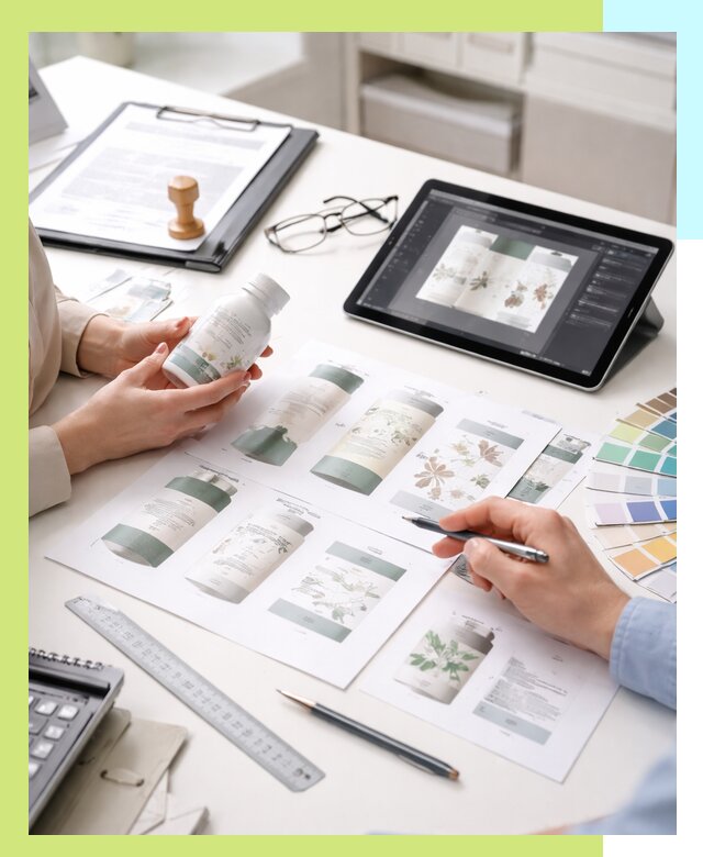 Профессиональная разработка дизайна и текста этикетки продукции в Карпинске