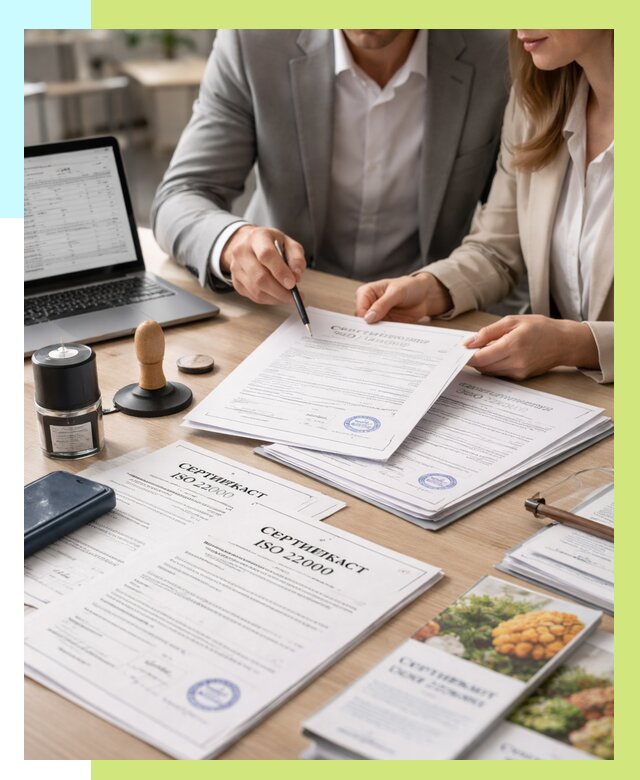 Сертификат ISO 22000 в Карпинске от 41072 р. под ключ | Алешин-Кпн